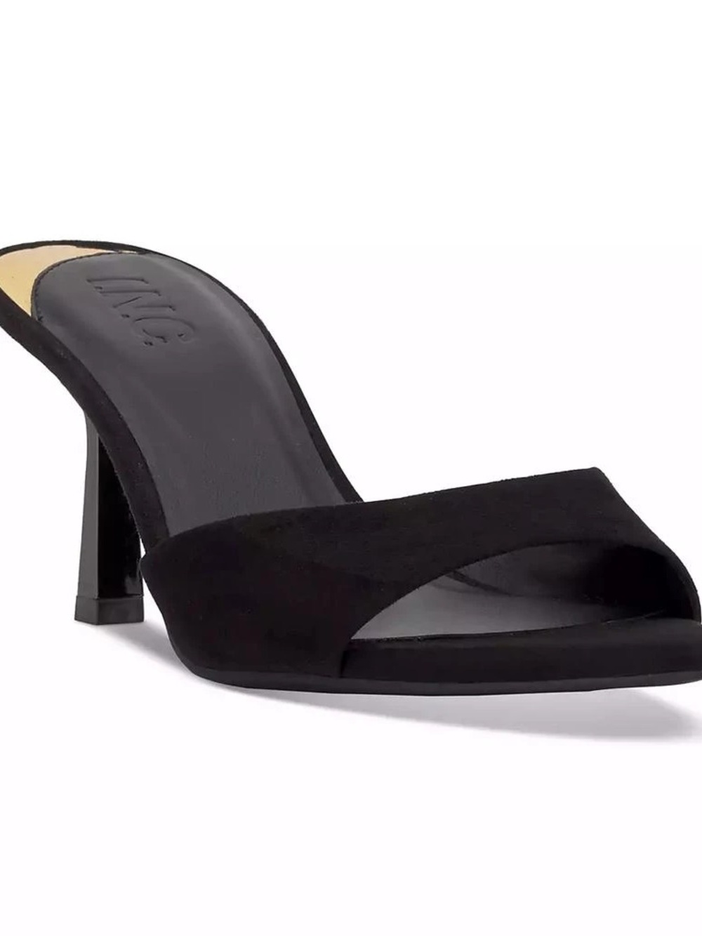 RARE!!! NWOT INC International Concepts Black Vegan Suede Basaaria Heels (8)
